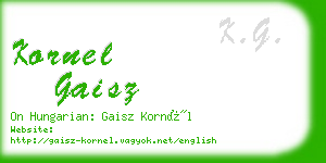 kornel gaisz business card